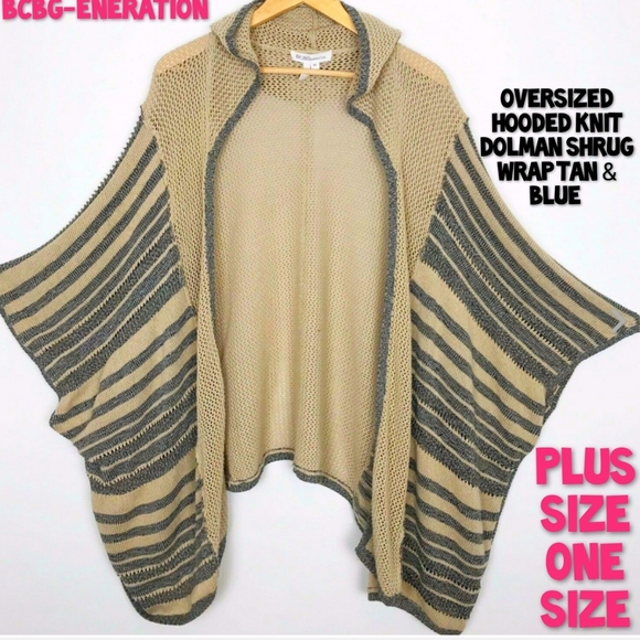 BCBGeneration Jackets & Blazers - BCBGeneration Dolman Hooded Knit Shrug One Size